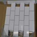 2026 New Upgrade Peel and Stick Backsplash, 11.34"X11.78" PVC Backsplash Tile, Peel and Stick Tile for Kitchen, Bathroom, Fireplace, Laundry in Polished Marble White, 10-Pack