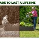 Plant & Plot Galvanized Raised Garden Beds Outdoor // 6×3×1 ft (2-Pack) Planter Raised Beds for Gardening, Vegetables, Flowers // Large Metal Garden Box // Patented Tool-Free Design (Dark Gray)