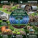 2 Pack Upgraded Sonic Fortress Pro Deer Repellent Rabbit Deterrent Solar Animal Repellent Ultrasonic Outdoor with Motion Sensor for Skunk Cat Raccoon Squirrel Fortress Pro for Yard Garden