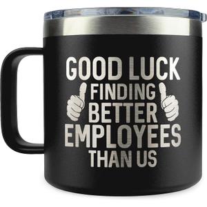 Boss Leaving Gifts - Farewell, Going Away Gift for Coworker - New Job, Goodbye, Good Luck Gifts for Colleagues - Boss Day Gift for Women, Men - 14 Oz Coffee Mug