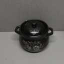 1Pc Ceramic Stew Pot Wear-resistant Multipurpose Cooking Pot with Handles Heat-resistant Cover for People Beautiful Design for Kitchen Use