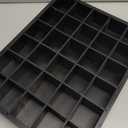 Shot Glass Display Case, 30 Slots Shot Glass Holder Wall Mounted, Solid Wood Shadow Box with Removable Shelves, Shot Glass Storage Case, Shot Glasses Shelf, Black