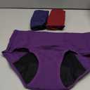 Incontinence Underwear for Women High Absorbency Period Panties Ladies Leakproof Protective Menstrual Postpartum Bladder Control Washable Cotton Briefs Multipack (X-Large, Purple/Red/Blue)