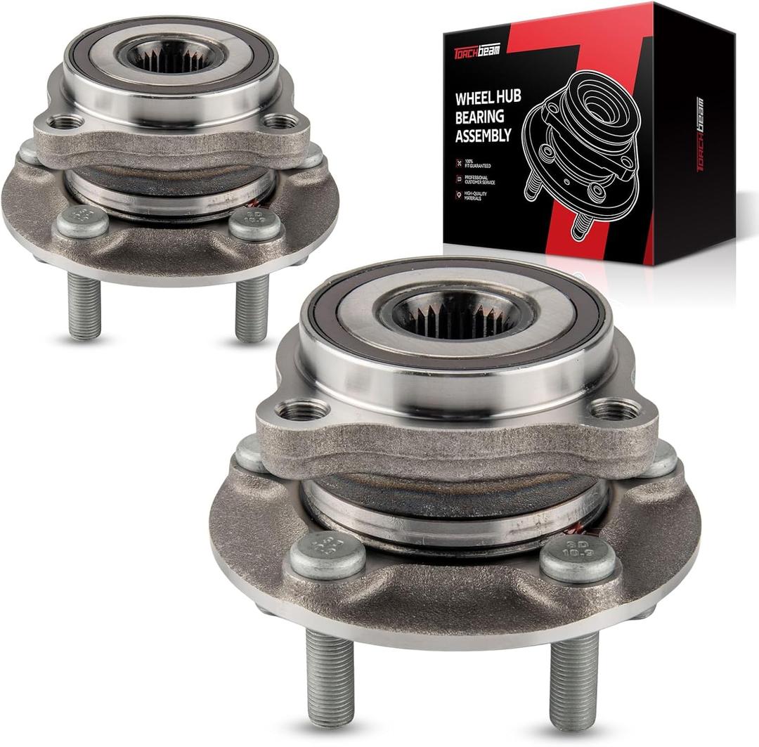 Torchbeam Pair 513303 Front Wheel Hub Bearing Assembly for 2009-2014 Subaru Forester, 2008-2014 Subaru Impreza, 2013-2014 Subaru XV Crosstrek Wheel Bearing 5 Lugs