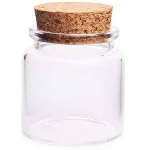 Small Glass Bottle with Cork Lid