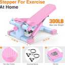 HCOIW Mini Stepper for Exercise at Home,Stair Stepper with Resistance Bands | Compact Stepping Machine with 300 lb Weight Capacity, Full Body Workout Equipment for Legs, Glutes & Cardio
