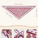 AWAYTR Women Triangle Head Scarf 3Pcs Tie Back Hair Bandanas for Women with Metal Studs - Head Coverings Cute Headscarf (Paisley - Black + Blue + Red)
