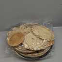 11 Pcs Boho Hanging Wall Basket Decor Handmade Woven Basket Wall Decorative Boho Wicker Baskets Placemats Round Farmhouse Bulrush Art for Rustic Home Decorations Christmas Gift(Rustic)