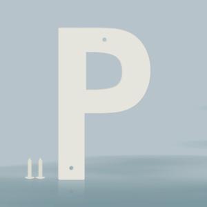 2 x    3 Inch White Aluminum Letters, Floating House Address Numbers for Outside, Modern Metal Door Numbers Letters, White House Address Letter and Number for Home Office Apartment (P)