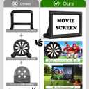 3-in-1 16FT Inflatable Projector Screen - Outdoor Movie Screen, Dart Board and Football Target with 180W Blower, Front/Rear Screen for Celebration & Outside Movie Night