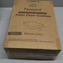 Favoyard Outdoor Chair Cushion 22 x 22 x 3 Inch Rainproof & 3-Year Fade Resistant Patio Furniture Cushions with Removable Cover and Adjustable Ties for Garden Sofa Couch Pads Set of 2, Dark Gray