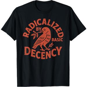Radicalized by Basic Decency Peace Dove Equality Tee T-Shirt M