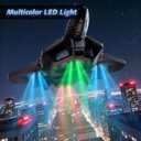 Foam RC Airplane with Cool Led Light, 360 Flip and Headless Mode, Remote Control Airplane RC Plane for Kids Adults Aged 6+, RC Flying Toy for Kids, Birthday Gift - Black Blue
