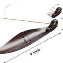 Incense Stick Holder Burner Cone Ash Catcher Tray Censer Ceramic for Yoga Home Office (Light Brown Leaf)