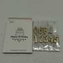 Beanlieve 10-Pieces Numeral Birthday Candles - Cake Numeric Candles Number 0 1 2 3 4 5 6 7 8 9,Used for Cake Decoration on Birthday Parties and Wedding Anniversary Celebrations(Champagne Gold)