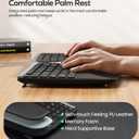 Nulea RT07 Wireless Ergonomic Trackball Keyboard - Bluetooth and 2.4G USB Connectivity, Natural Typing, Wrist Rest,Split Keyboard, USB-C Rechargeable,Compatible with Mac/Windows
