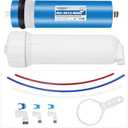 YKMGON 400GPD Reverse Osmosis Membrane Kit with RO Membrane Housing,Wrench,Quick-Connect Fittings,Check Valve and Water Pipe Replacement for Under Sink Home Drinking RO Water Filter System