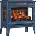 duraflame Freestanding Electric Fireplace Stove Heater with 3D Flame Effect for 1,000 Sq. Ft. Room, Navy