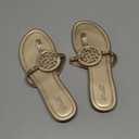 katliu Women's Flat Sandals Flip Flop Sandals Comfortable Dressy Thong Sandals (9, Gold)