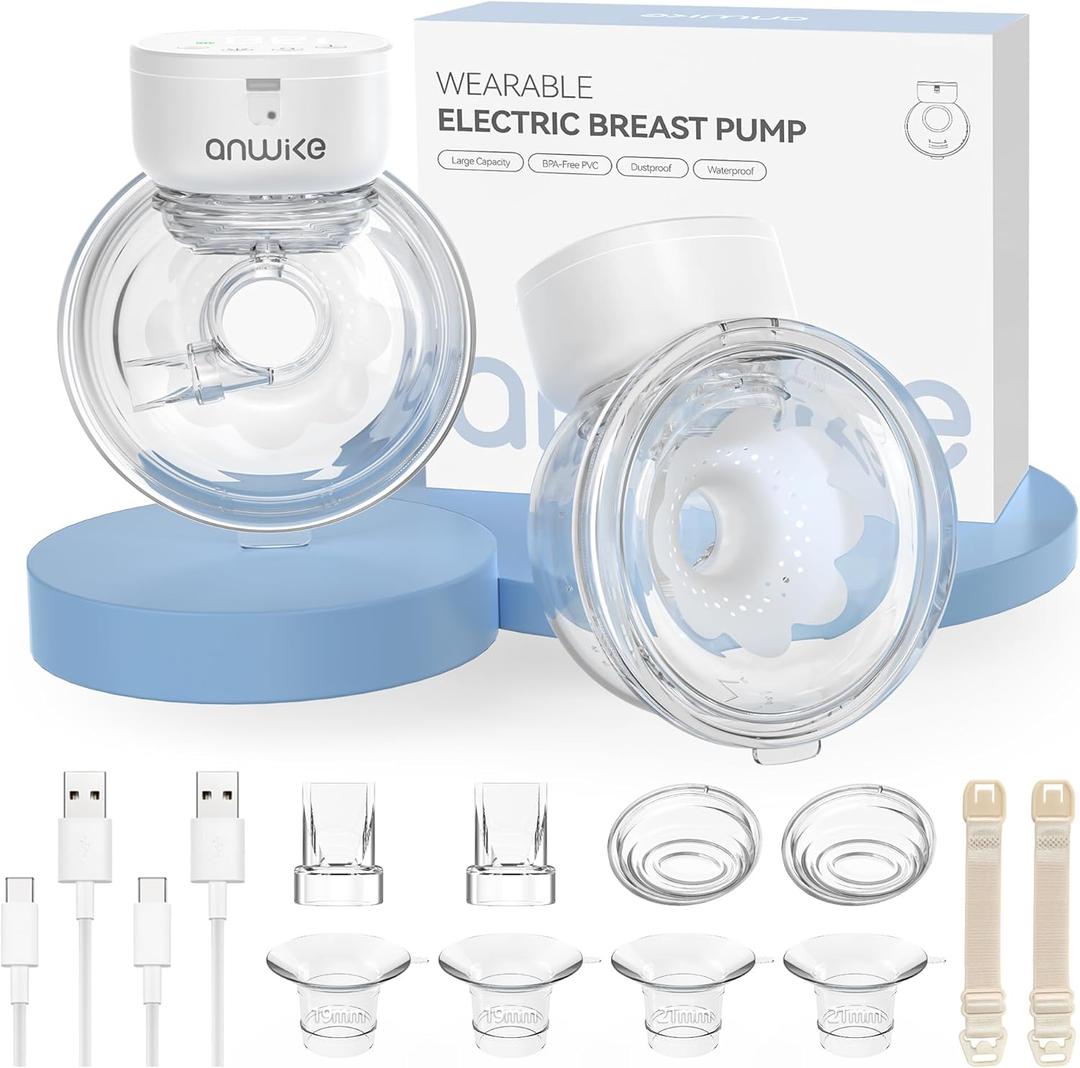 Electric Breast Pump with Models MY-376, Wearable Breast Pump Hands Free for Travel & Home, 4 Modes 9 Levels, 135 Flange, Quiet 40dB, BPA-Free, Easy to Clean & Gift for New Moms, White