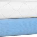 Ultra Soft Quilted Washable and Reusable Incontinence Bed Underpads, 34"X36" (2 Pack), Waterproof Sheet and Mattress Protectors