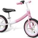 Radio Flyer Air Ride Balance Bike, Toddler Bike, Pink and White Bike for Ages 1.5-5 (Pink - Air Tires)