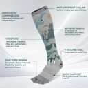 likloks Compression Toe Socks for Men & Women Over-The-Calf (OCT) Athletic Running Printed Socks with Toes (3 Pairs) (S)