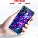 Beaucov Case for iPhone 15 Pro Max,Purple Mandala Galaxy Sky Drop Protection Shockproof Case TPU Full Body Protective Scratch-Resistant Cover for iPhone 15 Pro Max