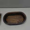 Samhita Mango Wood Decorative Bowls for Home Dcor, Decorative Long Wooden Bowl for Table Centerpiece (10" x 6" x 2")
