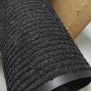 OLANLY Front Door Mat Indoor Outdoor Entrance, Waterproof Heavy Duty Doormat, Fade Resistant, Low Profile, Easy Clean Patio Porch Welcome Floor Mats for Entry, 29.5x17, Off-Black