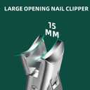 German Nail Clippers for Men Thick Nails, VANWIN Toenail Clippers for Seniors Large Wide Jaw Opening, Heavy Duty No Splash Fingernail Clipper with Safety Lock Nail Clippers with Catcher for Women