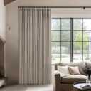 90 Inch Pinch Pleated Curtains for Living Room Thick Linen Textured Drapes 90 Inches Long Pinch Pleat Drapes Burlywood Birch Farmhouse Semi Sheer Privacy Curtain for Dining Room Bedroom 1 Panel 50x90