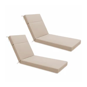 Outdoor Bench Cushion Set of 2 Beige 28 x 21 x 3 in; 44 x 21 x 3 in