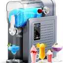 SYINTAO 2-in-1 Slushie & Soft Serve Ice Cream Maker, No-Ice-Needed Frozen Drink Machine with LED Display, 6 Preset Modes, Auto-Clean & Delay Timer – Gift for Family