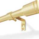 5/8 Diameter Curtain Rods 30-45 Inch, for 30-39 Inch Windows, Adjustable Splicing Gold Curtain Rods for Windows with Brackets, Window Rod Long Small Curtains Rod