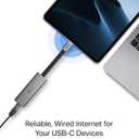TP-Link USB C to Ethernet Adapter, 2.5 G Plug & Play Network Adapter | Type-C to RJ45 | Aluminum Alloy Case | Thunderbolt 4/3 Compatible for MacBook Pro/Air, iPad, iPhone 16 Pro/Max and More (UE302C)