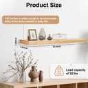 AZSKY Live Edge Floating Shelves for Wall, 36 Inch Floating Shelf, Farmhouse Decor Thick Unique Wood Shelf for Storage Living Room Bedroom Kitchen-Wall Shelf Set of 1 Natural Pine