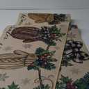 Warm Winter Wishes Mitten Kitchen Rugs Set of 2, Buffalo Plaid Check Bow Red Berry Farmhouse Kitchen Mats Decor, Christmas Holiday Floor Door Mat Home Decorations -17x29 and 17x47 Inch