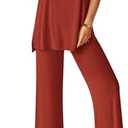 PRETTYGARDEN Women's 2 Piece Lounge Set 2025 Summer Casual Loose Tank Top Wide Leg Pants Matching Travel Outfits Tracksuit Size L