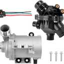 Electric Engine Water Pump W/Thermostat 11517521584 Compatible with BMW X3 Z4 X5 328i 323i 128i 528i Replaces OE# 11517546994 11517563183 11517586924