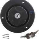 Water Locking Cap, 1 PC RV Fresh Water Locking Cap Replacement, RV Water Filler with Lock Compatible with Most Camping Trailer RV (Black)