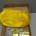 PLULON Yellow Bob Wig with Heart Sunglasses and Hair Cap for Women, Short Bob Wigs Synthetic Colored Funny Cosplay Hairpieces for Women Men Daily Bachelorette Halloween Costume Party Decorations