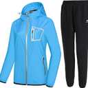 HOTSUIT Sauna Suit Women Durable Boxing Sweat Suits Gym Workout Exercise Sauna Jacket Pants, Blue, S