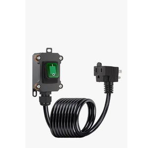 Inline Cord Switch with 10FT Cable Piggyback Plug(3Pronged), IP67 Waterproof Extension Cord with On/Off Switch, AC/DC 20A125V,16A250V Inline Power Switch with Toggle Switch