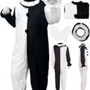 Clown Costume Cosplay Clown Outfit Movie NOT Head Cover Adult Halloween (Medium)