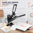 Whubefy Heat Press 15x15 Full Slide Out Shirt Press Machine for Sublimation
DTF, HTV Vinyl Projects, 1200W Rapid Even Heating, Industrial Digital Heat Transfer Machine for T Shirts/Mouse Pad/Coaster