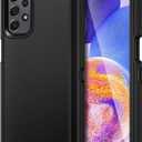 Jiunai for Samsung A23 Case, Shockproof Anti-Dust Heavy Duty Protection Tough Rugged Dual Layer Raised Edge Outdoor Protective Phone Case for Samsung Galaxy A23 5G 2022 (NOT for UW) Black