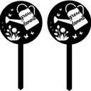2pcs Grow Dammit Funny Garden Vegetable Signs, Unique Gardening Decor Outdoor, Flower Vegetable Garden Plant Accessories, Fun Gardening Gifts for Women Men Mom Gardeners Who Love Plants