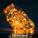 16 Pack 30 Led Fairy Lights Battery Operated String Lights 10 Feet Waterproof Twinkle Lights Mason Jar Lights Silver Wire Firefly Lights for Christmas Party Wedding Patio Warm White