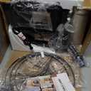 23.75" Retro Farmhouse Black Table Lamp for Living Room Bedroom Nightstand Set of 2 Touch Control Bedside Nightlight Vintage Modern Lamp with USB C+A Ports and 2 Light Sources